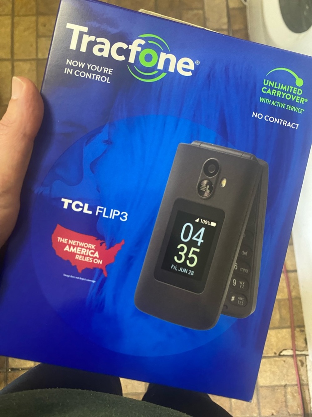 TCL Flip3 Flip Phone - Black